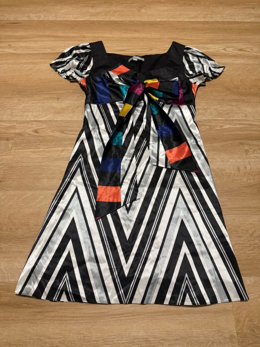 Vero Moda Black Dress with Multicolor Accent